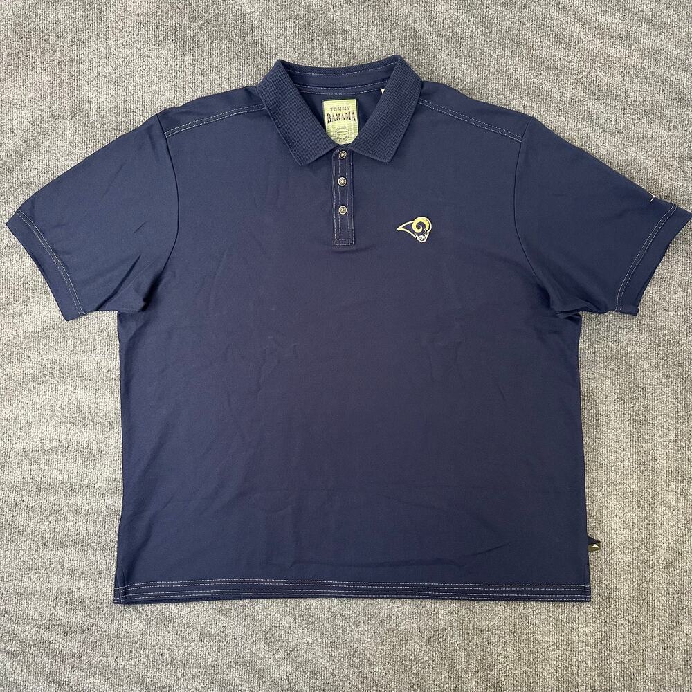Tommy Bahama Men's NFL Rams Emfielder IslandZone Polo Shirt Vintage Logo XXL